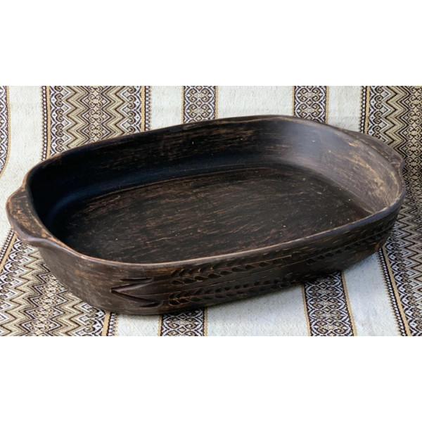 Форма для запікання Кераміка Слов'янська Колос НФ-00001015 3.5 л 40х26 см коричневий