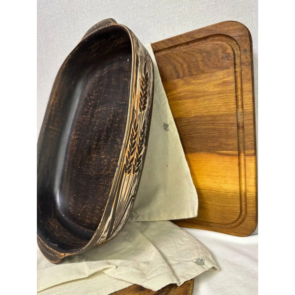 Форма для запікання Кераміка Слов'янська Колос НФ-00001901 3.5 л 40х26 см коричневий