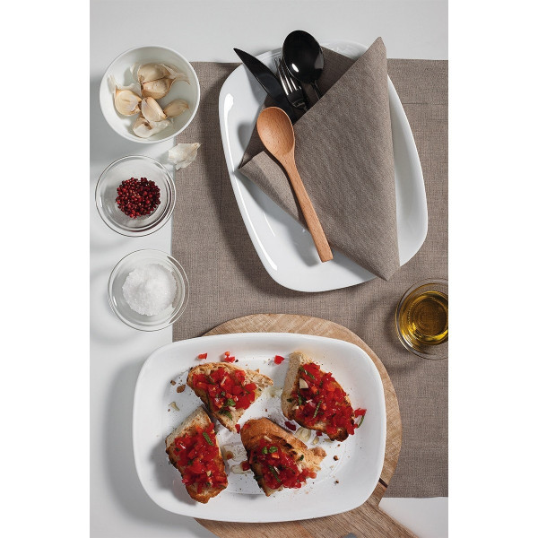 Блюдо для подачі Bormioli Rocco Parma 431240F26321990 34х24 см біле