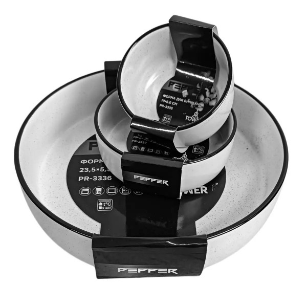 Форма для випікання кругла Pepper Tower PR-3337 13x4.4 см біла