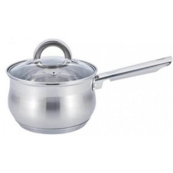 Ківш із кришкою Benson BN-224 1 л 14 см сріблястий