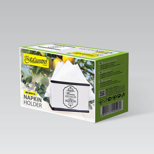 Серветниця Maestro MR-20030-44 12х9х4, 5 см біла