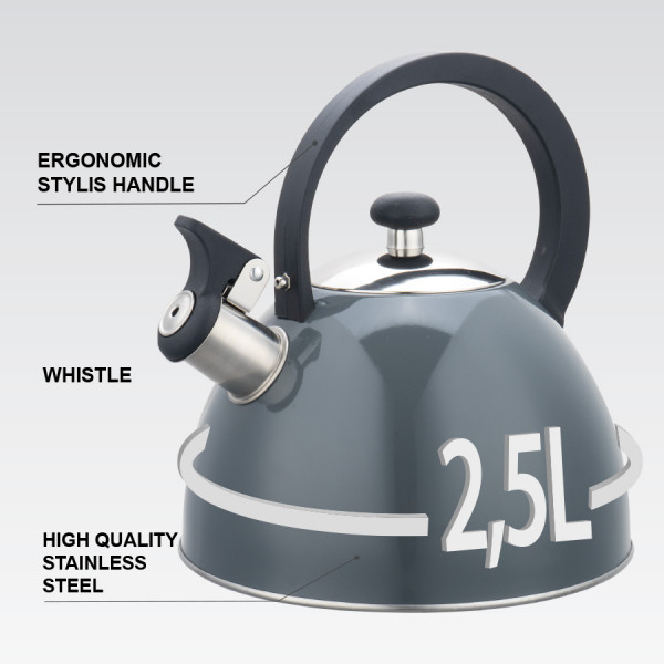 Чайник із свистком Maestro MR-1302-GREY 2.5 л сірий