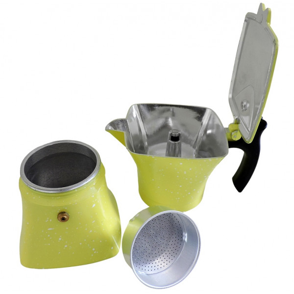 Гейзерна кавоварка Benson BN-147 150 мл 3 чашки жовта