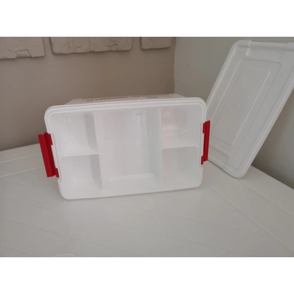 Контейнер для зберігання з органайзером Алеана Smart Box Аптечка 127006 3.5 л білий