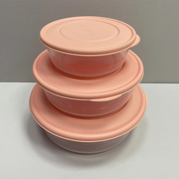 Набір контейнерів харчових Альона 167030-пр./абрикос 3 предмети абрикосовий