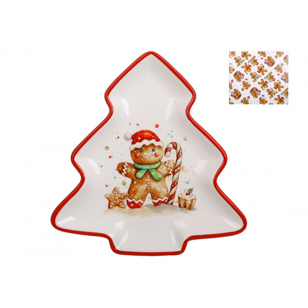 Тарілка керамічна BonaDi Пряничний чоловічок DM808-X 21х20 см