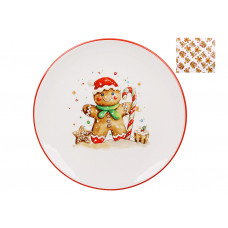 Тарілка керамічна BonaDi Пряничний чоловічок DM810-X 24 см