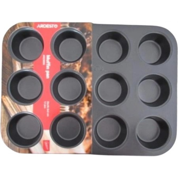 Форма для випікання маффінів Ardesto Gemini AR2305G 35х26.5х3 см сіра