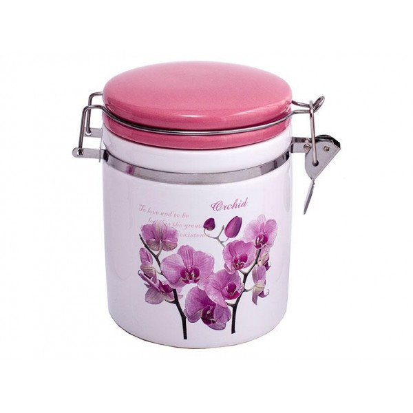 Банку керамічна Interos Орхідея рожева ZF1376OP-89857 500 мл