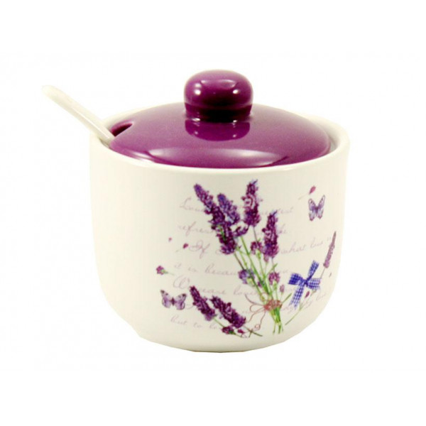 Цукорниця з ложкою 350 мл Лаванда Interos ZFC-045-LV-83733