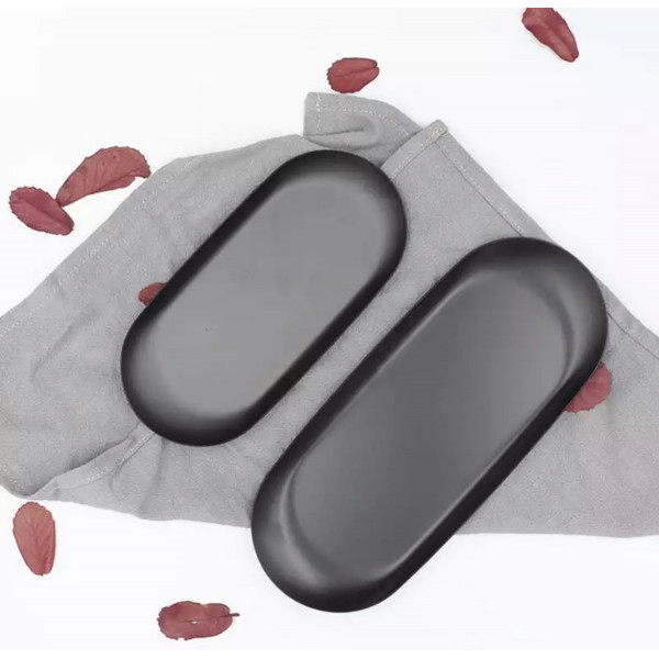 Блюдо овальне OLens Чорний металік DL21012688 23х9.5 см