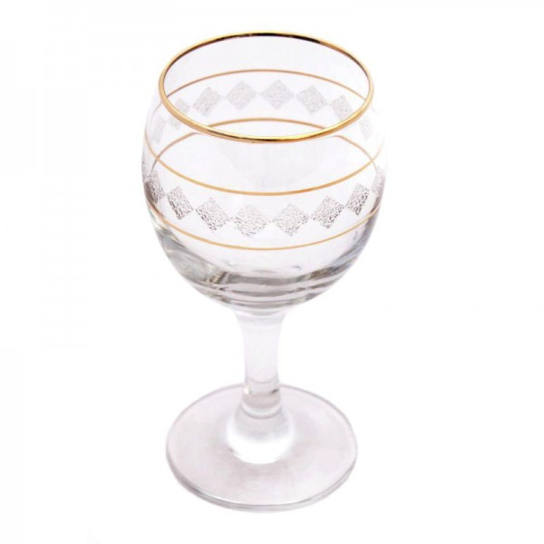Набір келихів для вина 6 шт 170 мл Bright золота окантовка 22297