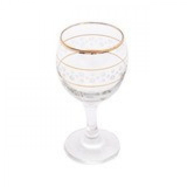 Набір келихів для вина 6 шт 240 мл Fancy золота окантовка 22293