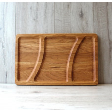 Менажниця прямокутна Дерево Карпат Т-51-Дуб 3 секції 25х35 см