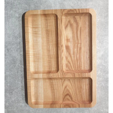 Менажниця прямокутна Дерево Карпат Т-31-Дуб 3 секції 20x30 см