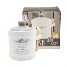 Банку для меду з дерев'яною ложкою 450 мл Розарій SNT 700-04-11