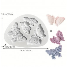 Mолд силіконовий для гравіювання шоколадів Empire EM-7472 9х7,5 см білий