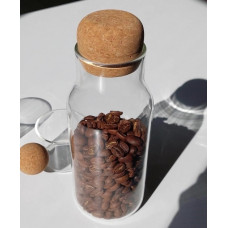Пляшка із пробковою кришкою для зберігання Olens Cork 102-355 650 мл прозора