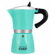 Кавоварка гейзерна Bravo Chef BC-12100-6 300 мл 6 чашок бірюзова