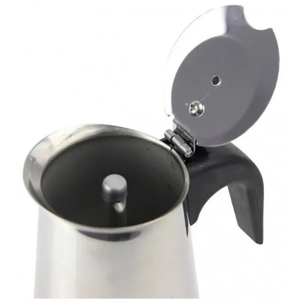 Гейзерна кавоварка Rainstahl RS-CM-8800-06 300 мл 6 чашок срібляста