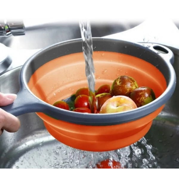 Друшляк складний силіконовий Frico FRU-088-Orange 40.5 см помаранчевий