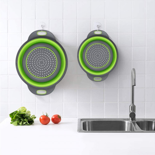 Друшляк складний силіконовий Frico FRU-089-Green 29.5 см зелений