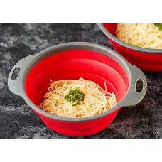 Друшляк складний силіконовий Frico FRU-089-Red 29.5 см червоний