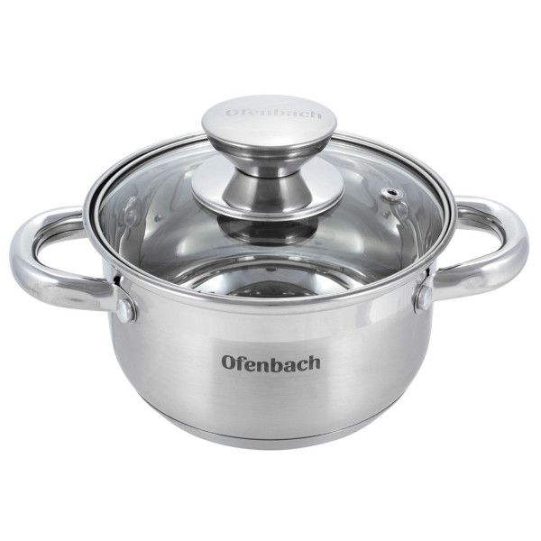 Каструля зі скляною кришкою Ofenbach KM-100511 1.7 л 16 см