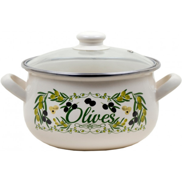 Каструля емальована Idea Home Olives 6832837 16 см 1.8 л