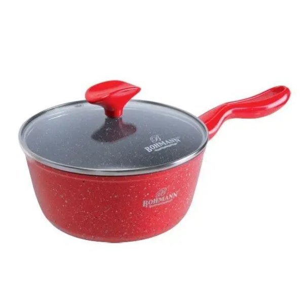 Ківш із кришкою Bohmann BH-7357-18-red 18 см 1.8 л