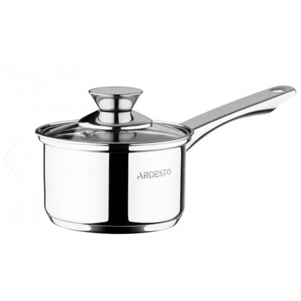 Ківш зі скляною кришкою Ardesto Gemini AR-3207-SS 12 см 0.7 л