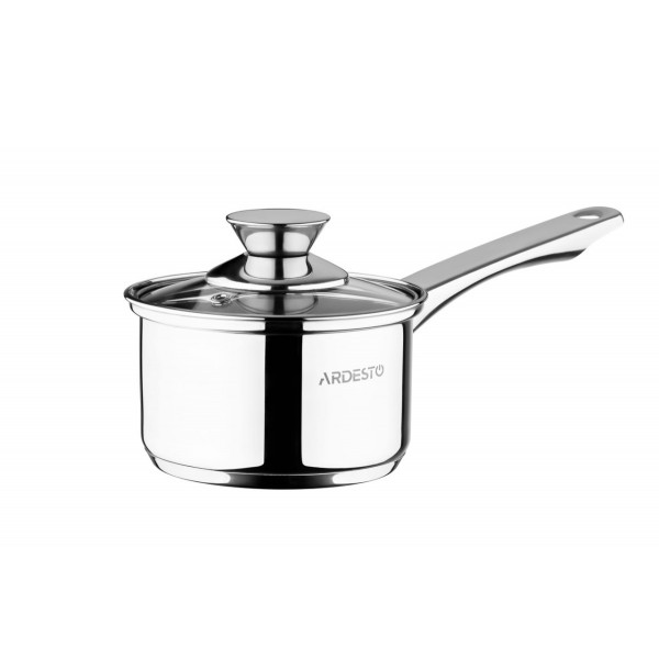 Ківш зі скляною кришкою Ardesto Gemini AR-3211-SS 14 см 1.1 л