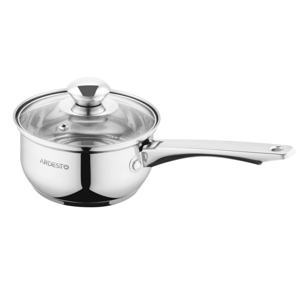 Ківш із скляною кришкою Ardesto Gemini Gourmet AR-1914-GSS 16 см 1.4 л