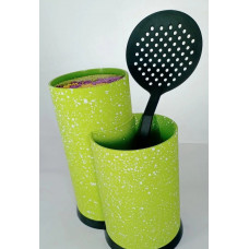 Колода для ножів та для кухонного приладдя Edenberg EB-3645-Green 12х20х22.5 см зелена