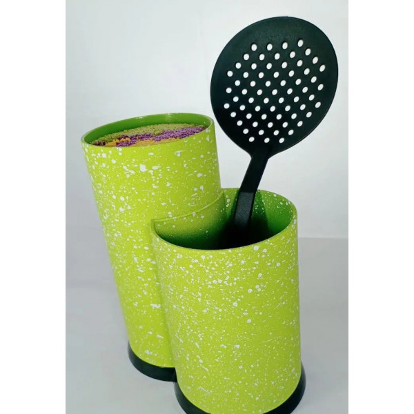Колода для ножів та для кухонного приладдя Edenberg EB-3645-Green 12х20х22.5 см зелена