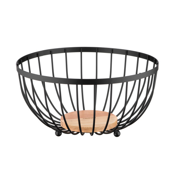 Кошик для фруктів Ardesto Midori AR-0904-B 25х25х13 см чорний
