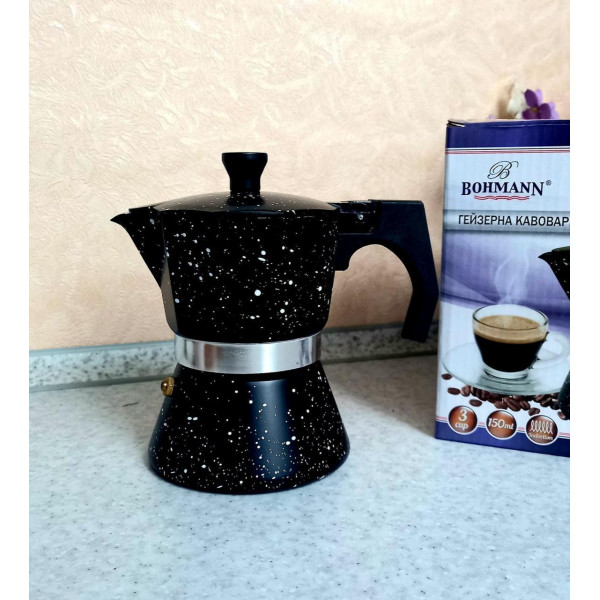 Кавоварка гейзерна Bohmann BH-9703 3 чашки 150 мл