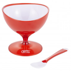 Креманка з ложкою Gipfel Lumino GP-9478 10х10 см червона
