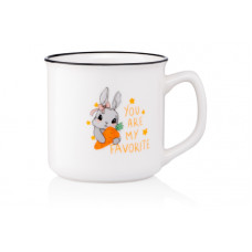 Кружка Ardesto Сute rabbit AR-3460 320 мл біла