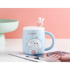 Кухоль заварювальний з ложкою Lovely 6817 450 мл блакитний