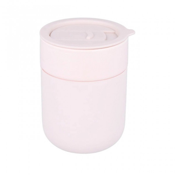 Кружка з кришкою для кави Сute Travel Mugs 295-Pink 295 мл рожева