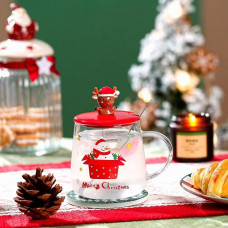 Кружка з кришкою новорічна Merry Christmas 1 13668 450мл