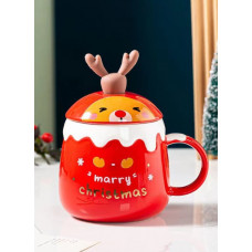 Кружка з кришкою новорічна Merry Christmas 1 13698 450 мл