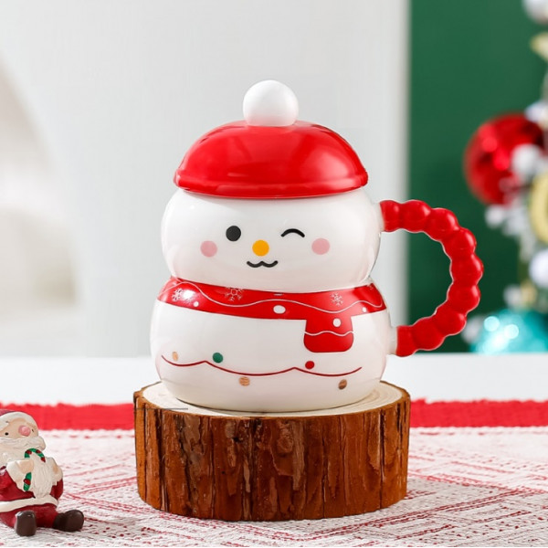 Кружка з кришкою новорічна Merry Christmas 2 13686 400 мл
