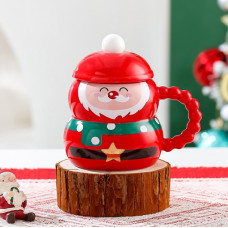 Кружка з кришкою новорічна Merry Christmas 3 13687 400 мл