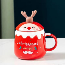 Кружка з кришкою новорічна Merry Christmas 3 13700 450 мл