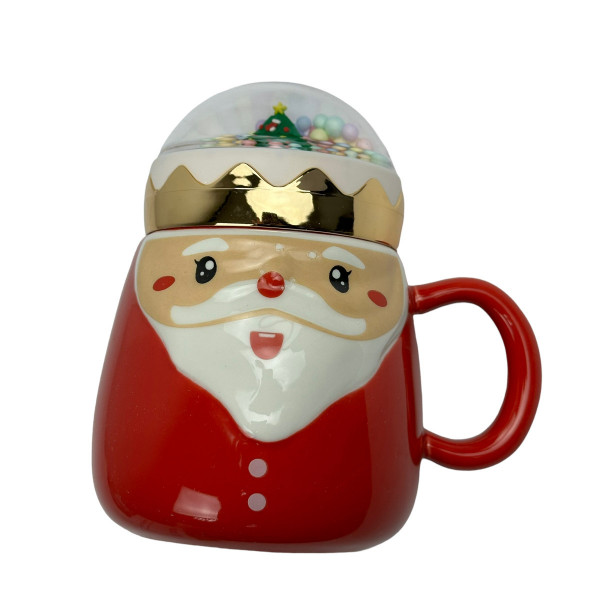 Кружка з кришкою новорічна Merry Сhristmas 3 90400 470 мл (уцінка)