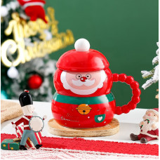 Кружка з кришкою новорічна Merry Christmas 4 13688 400 мл