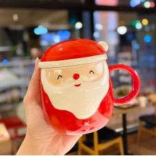 Кухоль з кришкою новорічна Santa Claus 4 13717 350 мл